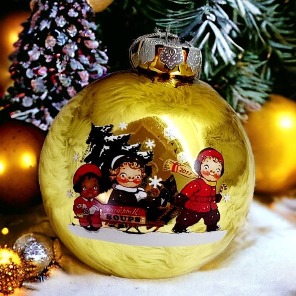 Campbell's Soup Other - RARE NIB 2011 Campbell's Soup Kids Collector Gold Glass Ball Ornament